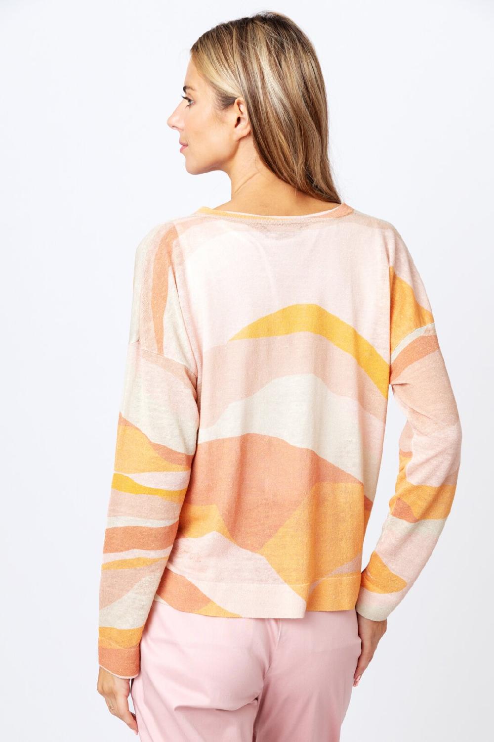 Ivko Woman Printed Pullover Graphics Motif Nougat