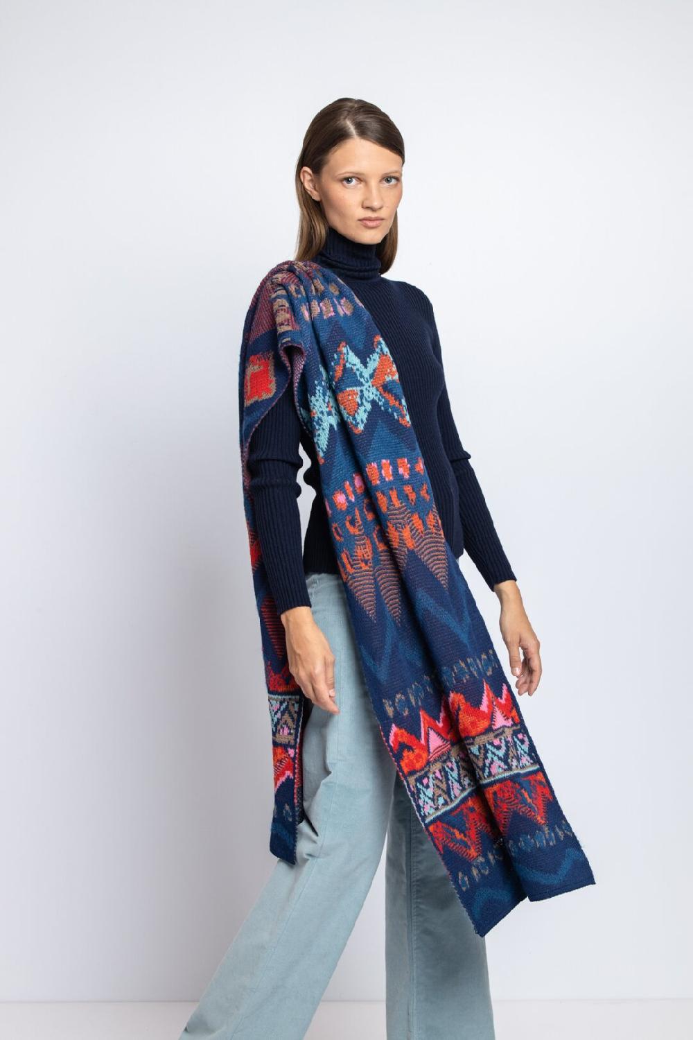 ivko woman Scarf Artistic Pattern Navy