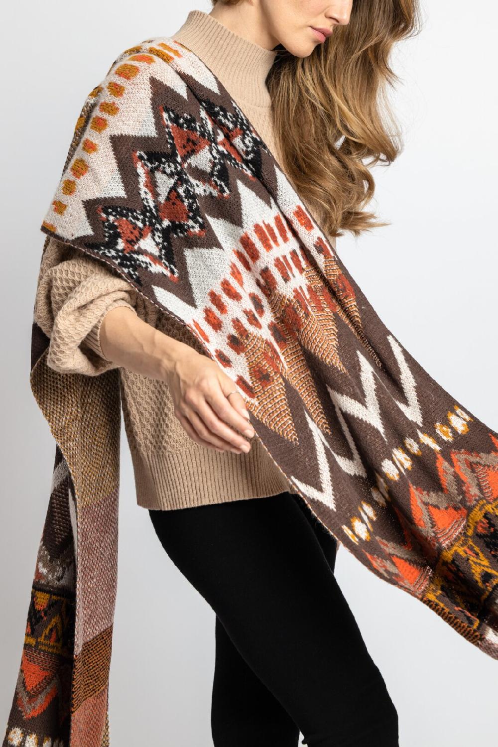 ivko woman Scarf Artistic Pattern Nougat