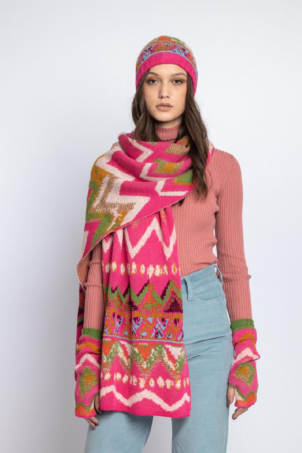 Ivko Woman Scarf Artistic Pattern PastelViolet