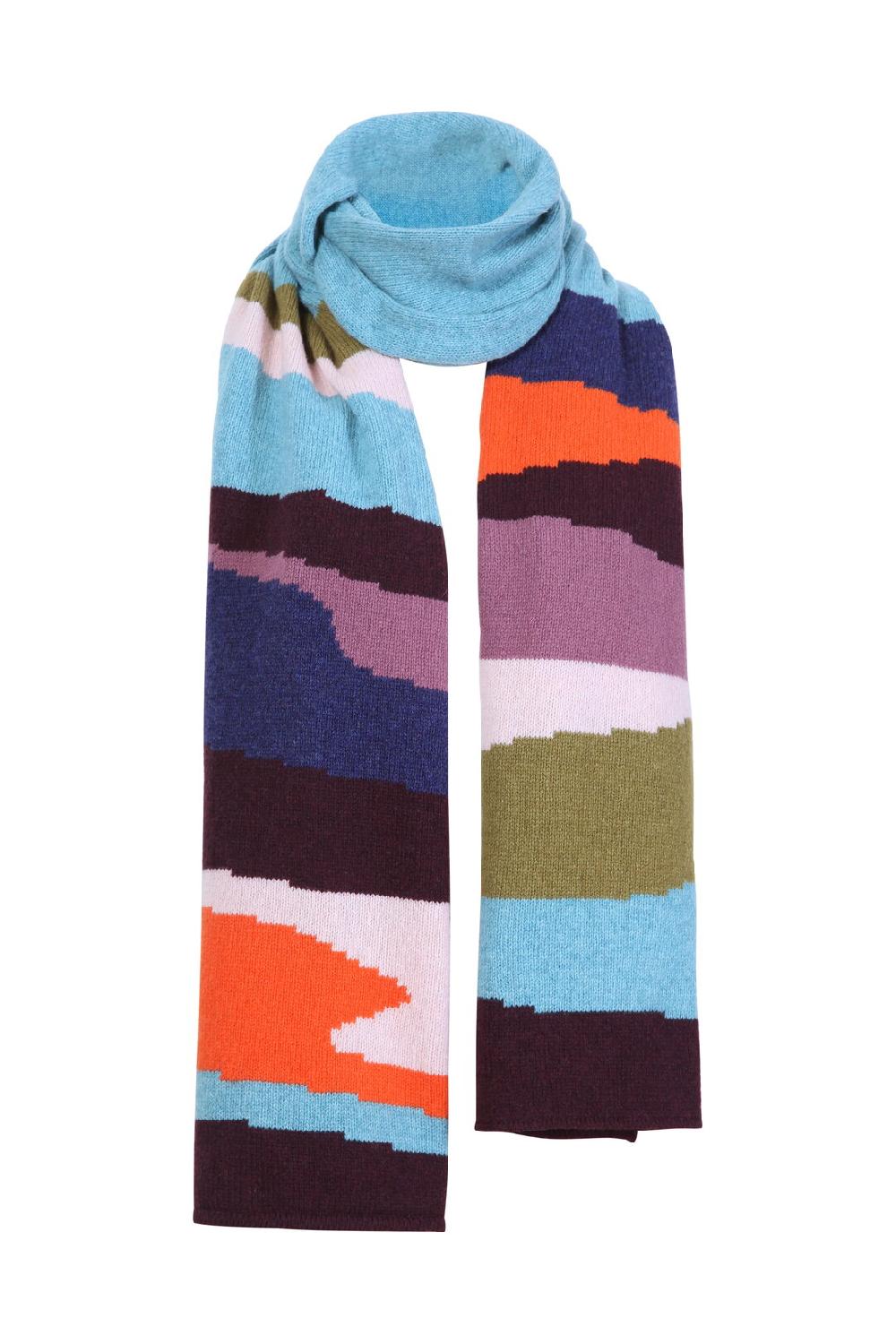 ivko woman Scarf Color Blocking Sky