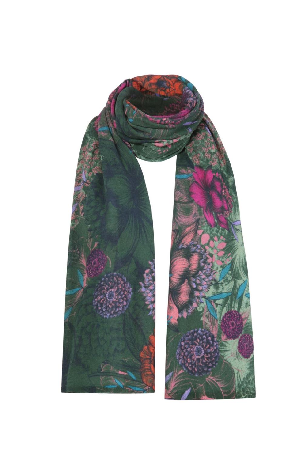 Ivko Woman Scarf Floral Pattern Forest