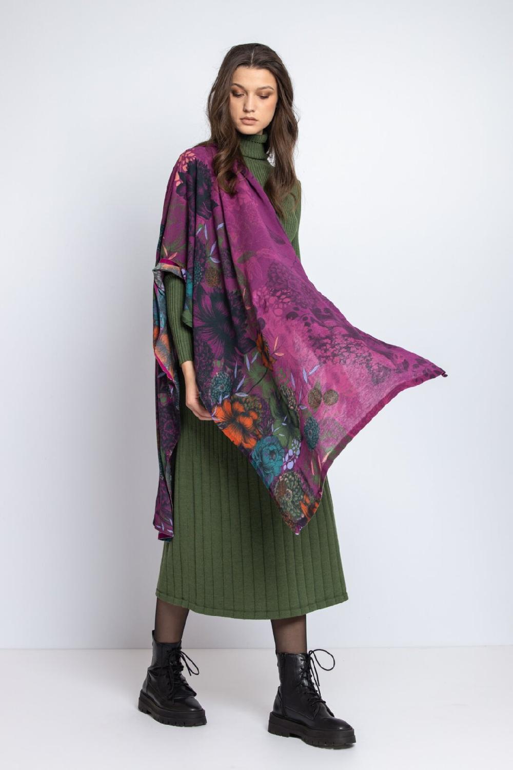 ivko woman Scarf Floral Pattern Magenta