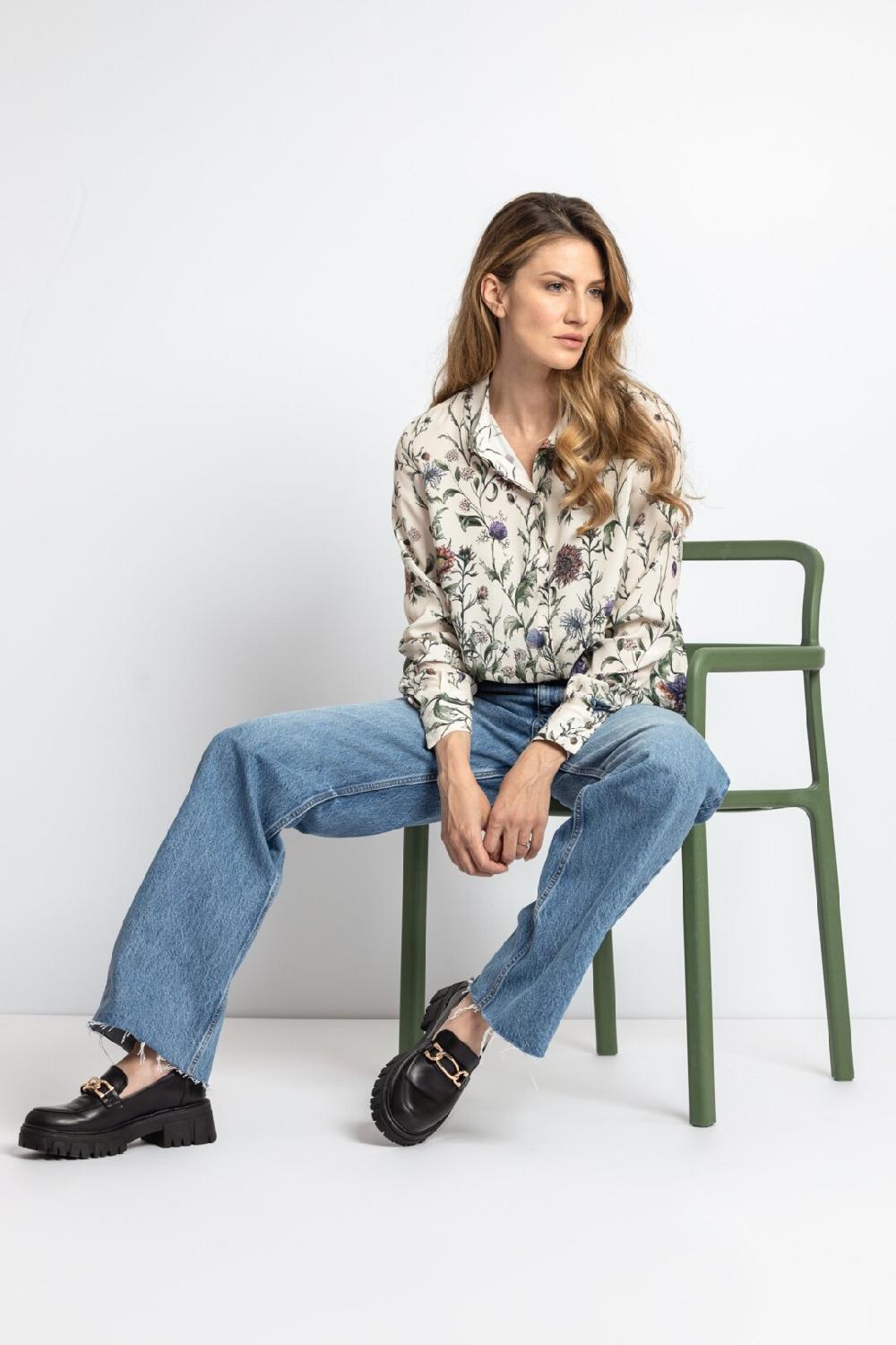 Ivko Woman Shirt Floral Print Off-White