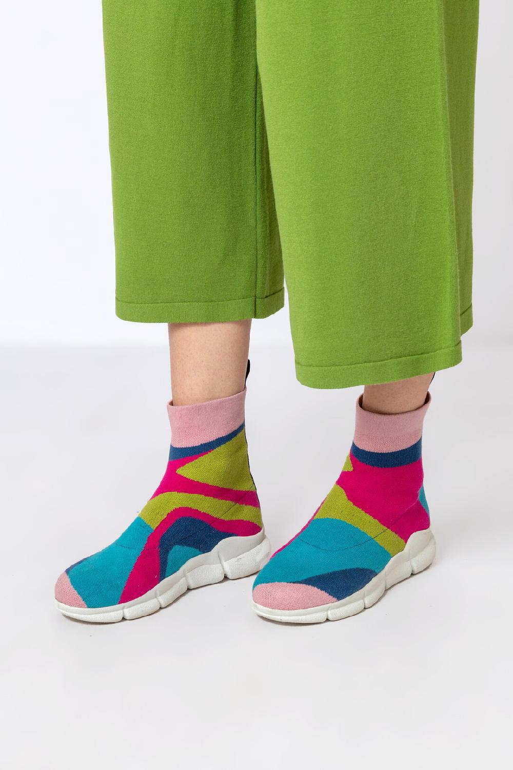 Ivko Woman Shoes Graphics Pattern Blue