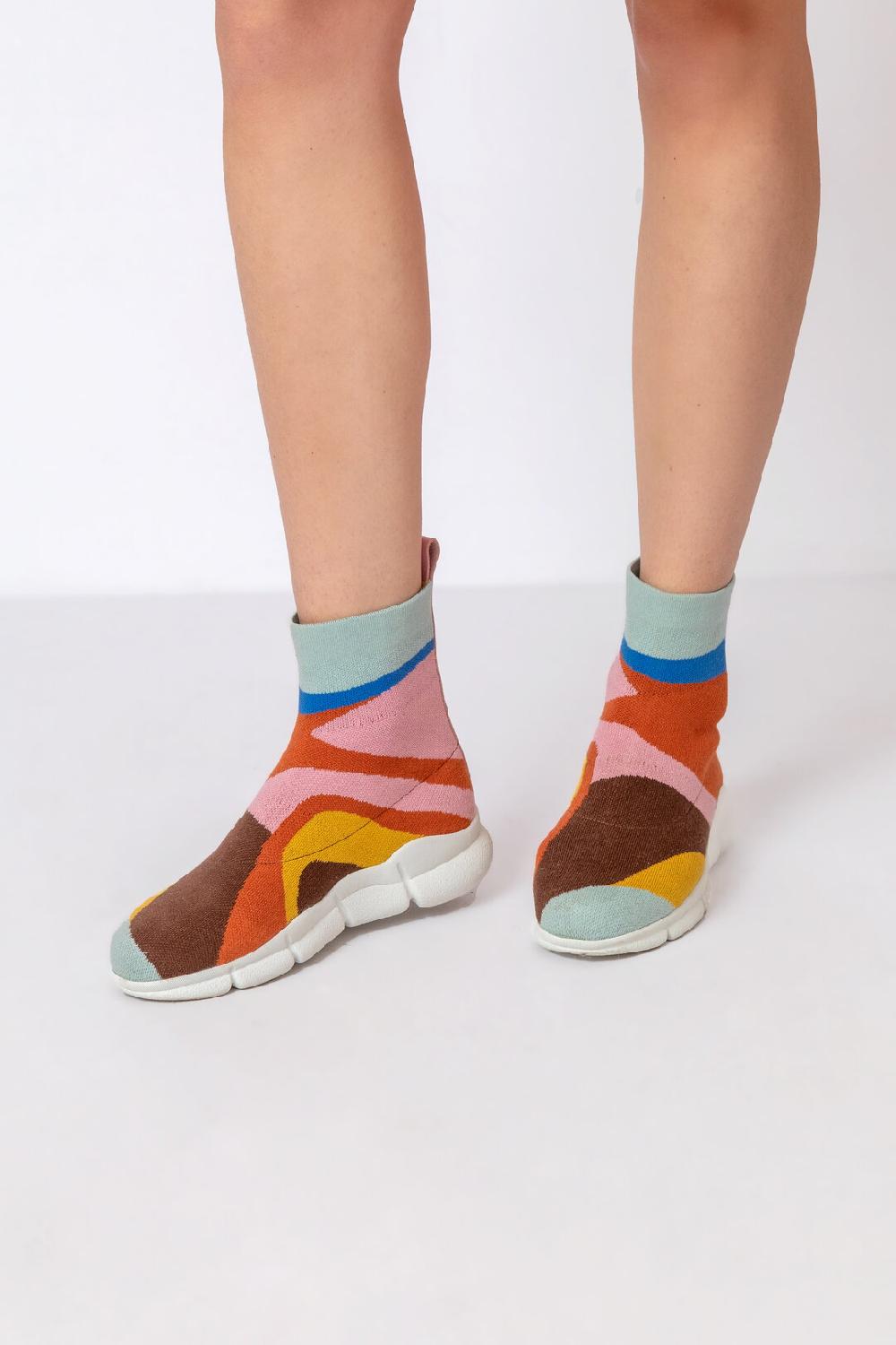 Ivko Woman Shoes Graphics Pattern Bronze