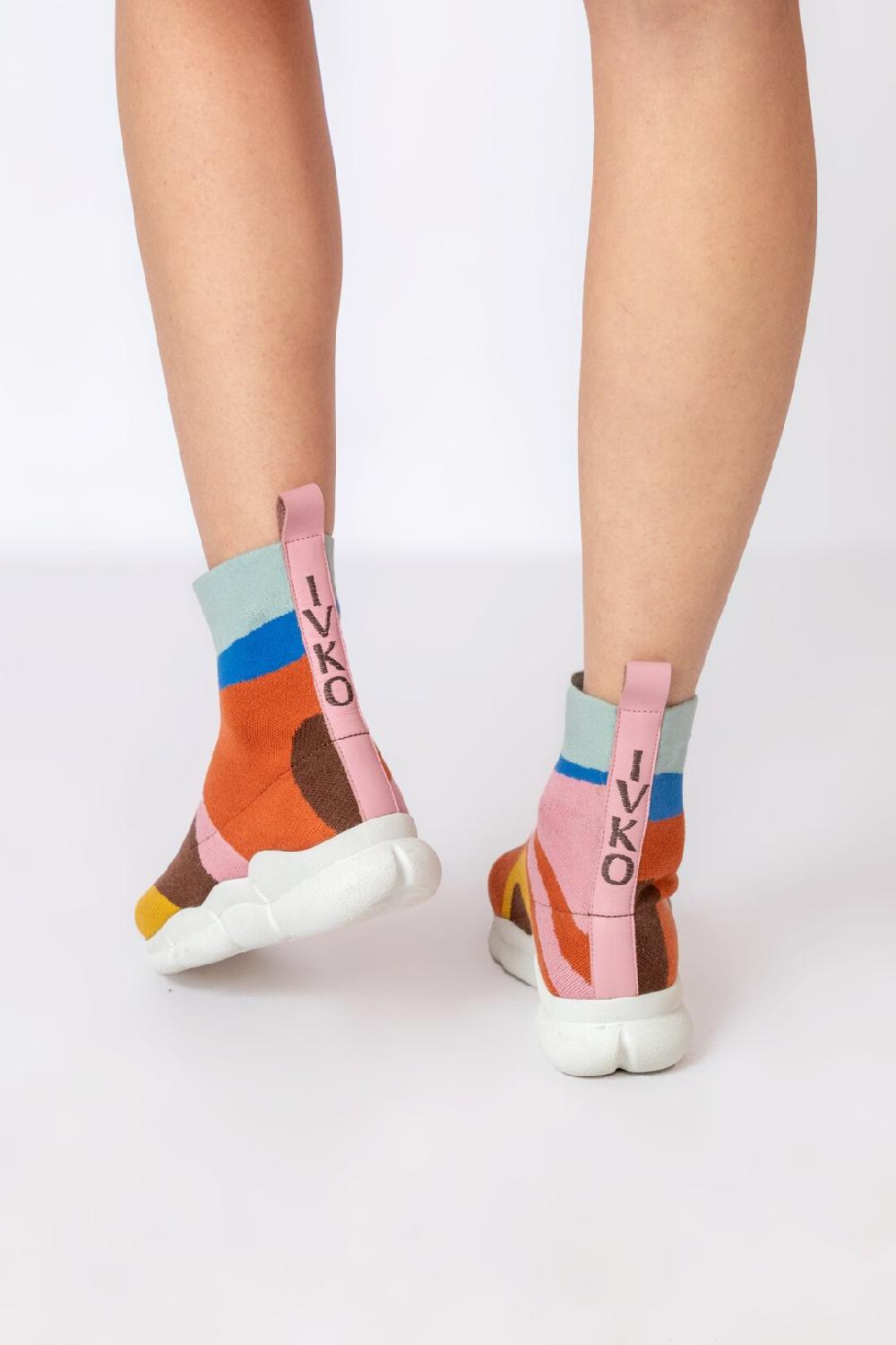 Ivko Woman Shoes Graphics Pattern Bronze