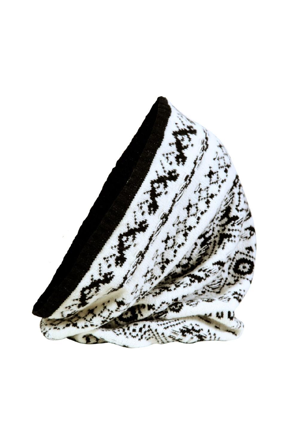 Ivko Woman Snood Root Pattern Off-White