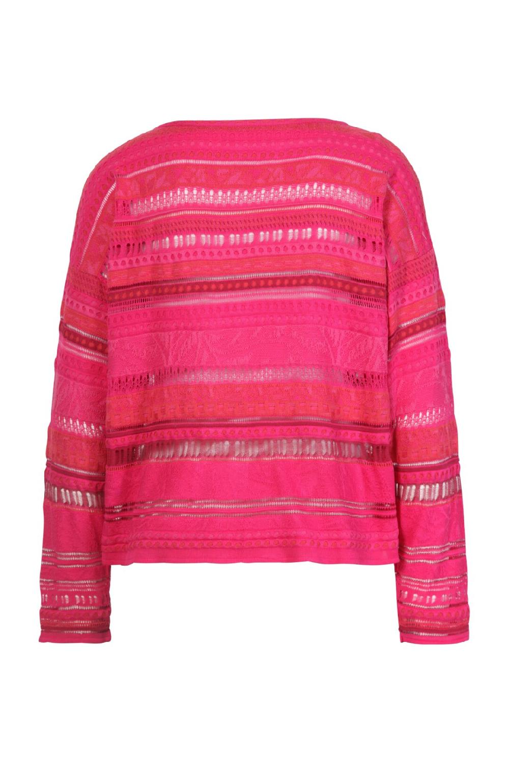 Ivko Woman Stripe Pullover Nomad Pattern Rosewood