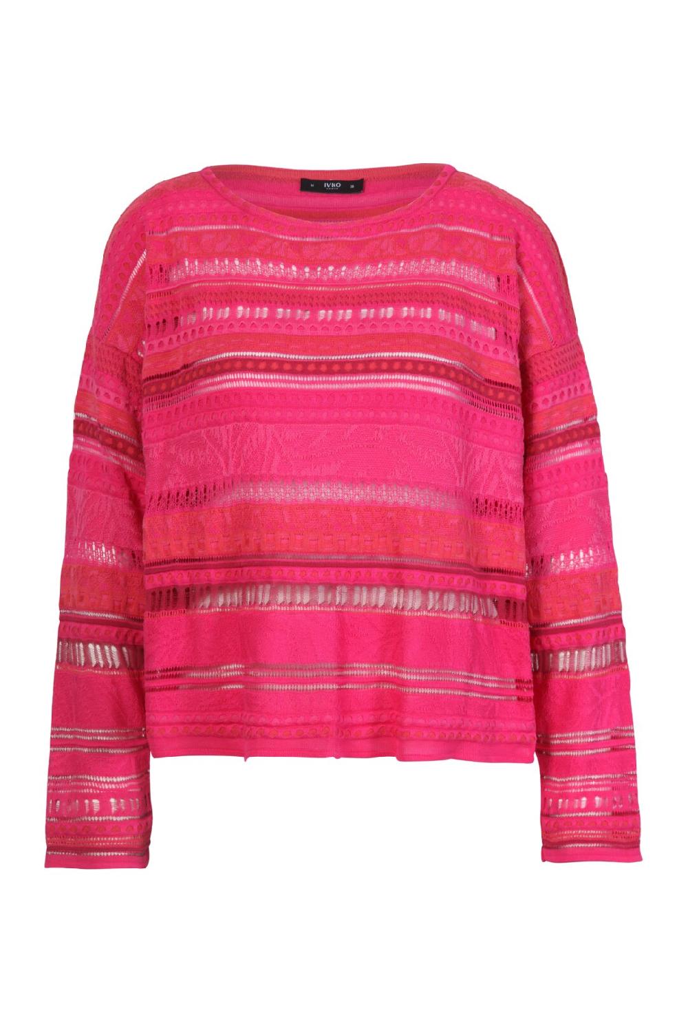 ivko woman Stripe Pullover Nomad Pattern Rosewood