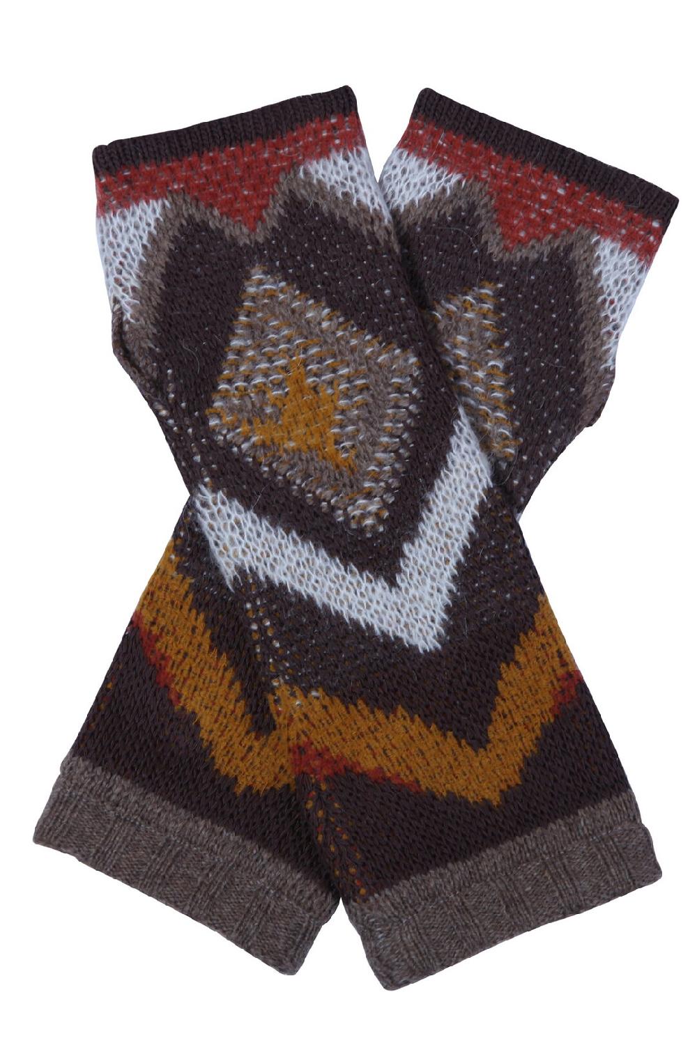ivko woman Wrist Warmers Artistic Pattern Nougat