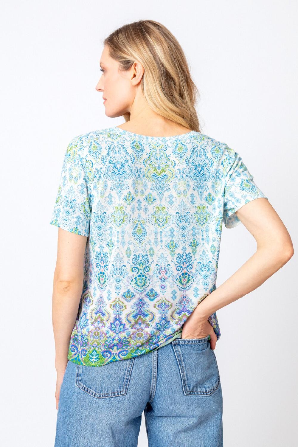 Ivko Woman Printed Pullover Ornament Motif Off-White
