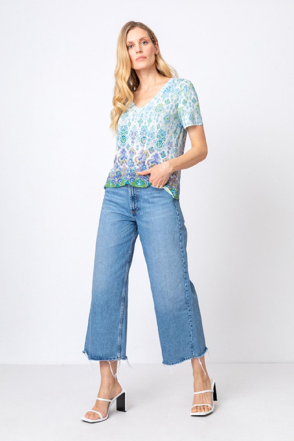 ivko woman Printed Pullover Ornament Motif Off-White