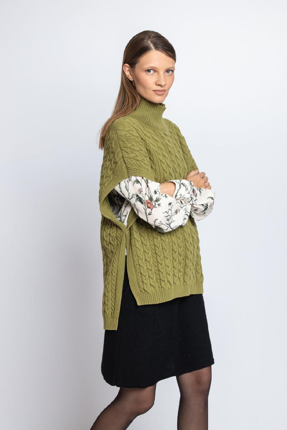ivko woman Sleeveless Pullover Structure Pattern Green