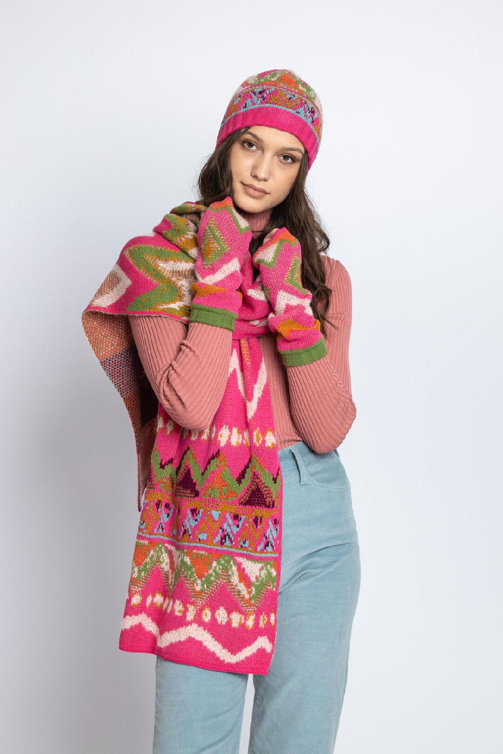 Ivko Woman Wrist Warmers Artistic Pattern PastelViolet