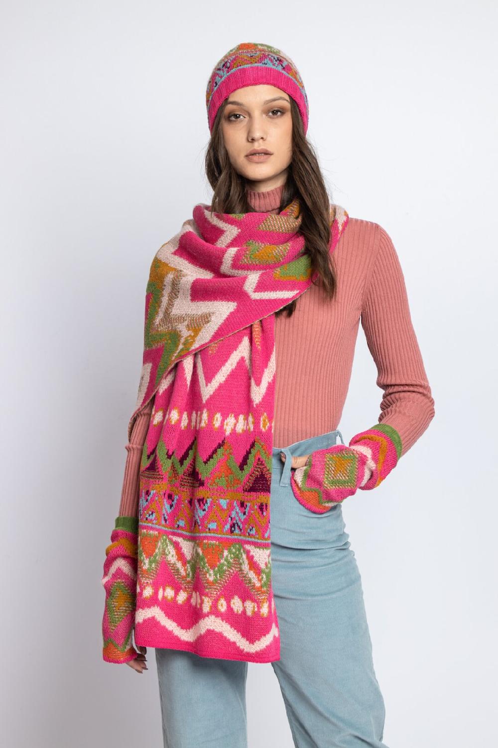 Ivko Woman Wrist Warmers Artistic Pattern PastelViolet