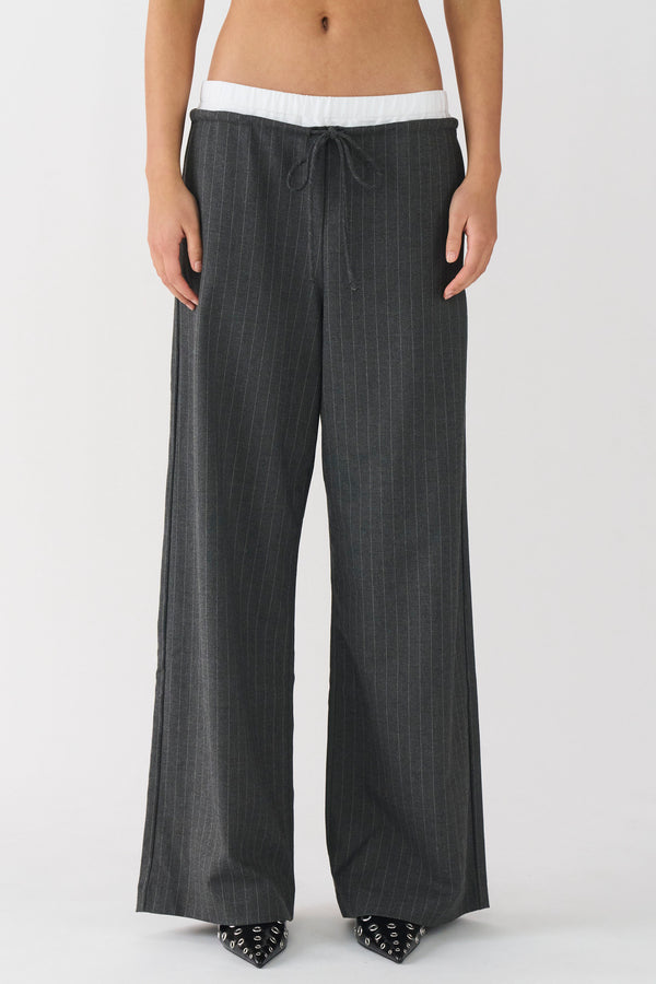 Ivy Copenhagen IVY-Alanis Sporty Pant Pin Stripe - Grey