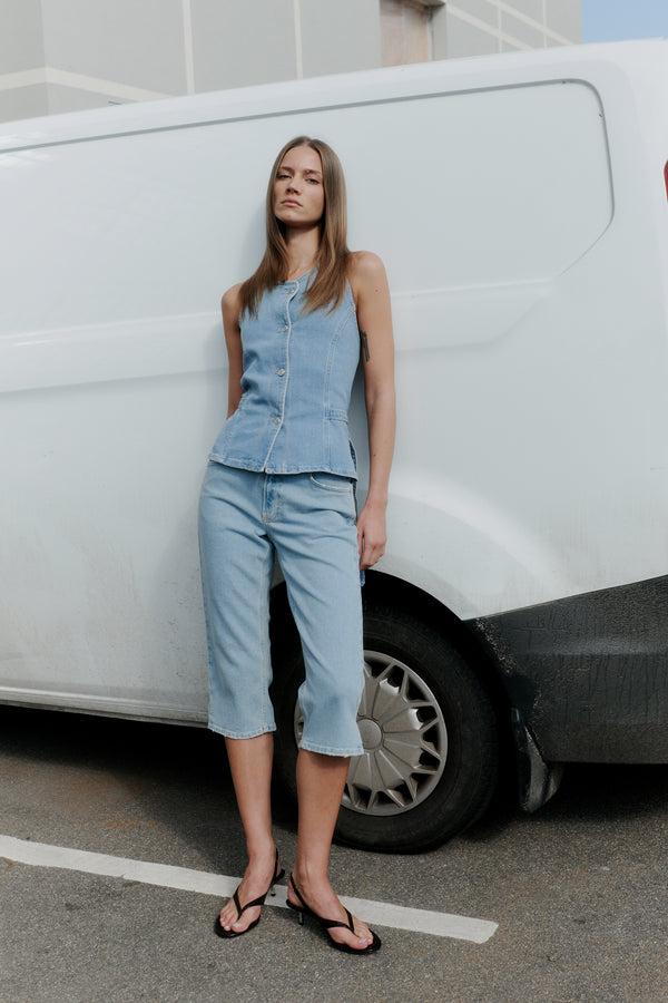 ivy copenhagen IVY-Alba Capri Jeans Wash Le Havre Denim Blue