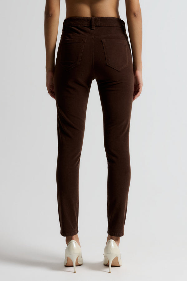 Ivy Copenhagen IVY-Alexa Cropped Jeans Baby Cord - Expresso Brown