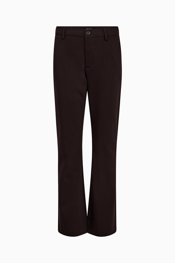 ivy copenhagen IVY-Alice Cropped Flare Pant - Dark Toffee Brown