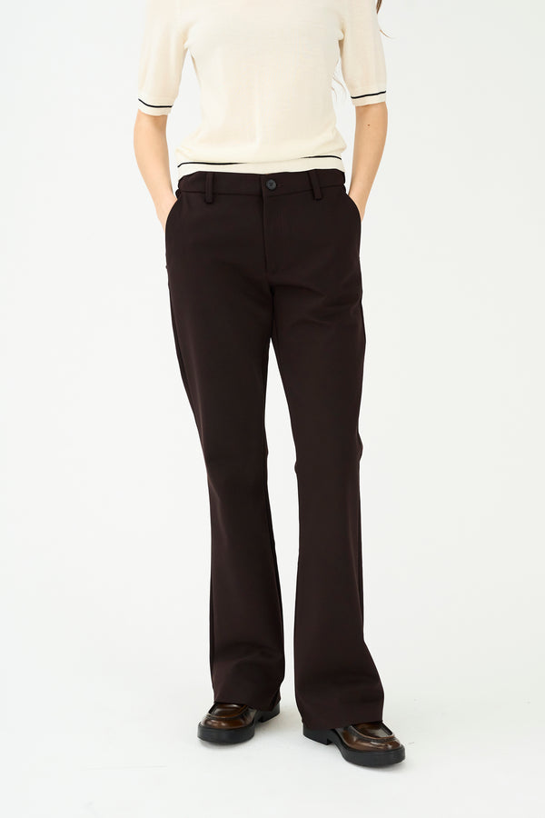Ivy Copenhagen IVY-Alice Flare Pant - Dark Toffee Brown