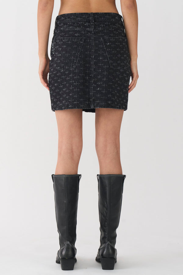 Ivy Copenhagen IVY-Arena Miniskirt Black Punch Denim - Black