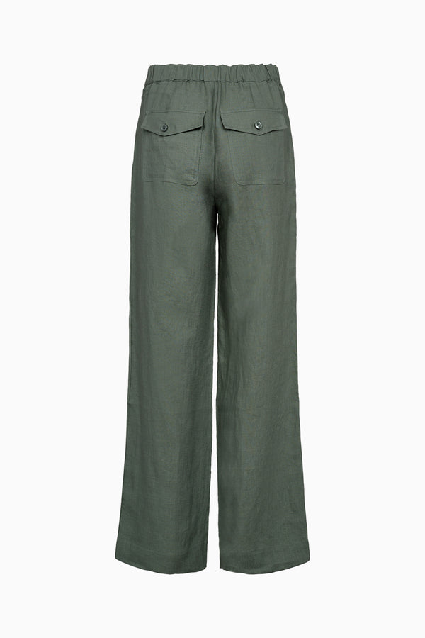 Ivy Copenhagen IVY-Augusta 70's Linen Pant - Dusty Steel Green