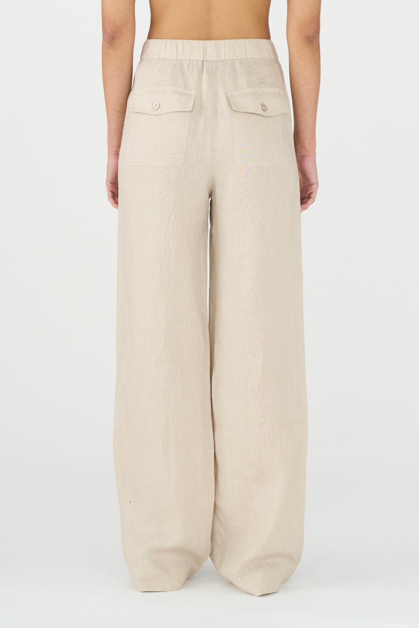 Ivy Copenhagen IVY-Augusta 70's Linen Pant - Stone Beige