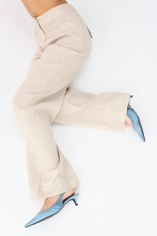 ivy copenhagen IVY-Augusta 70's Linen Pant - Stone Beige