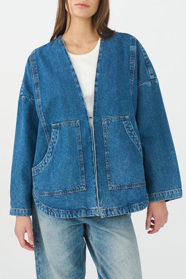 Ivy Copenhagen IVY-Augusta Denim Jacket Wash Jaca Denim Blue