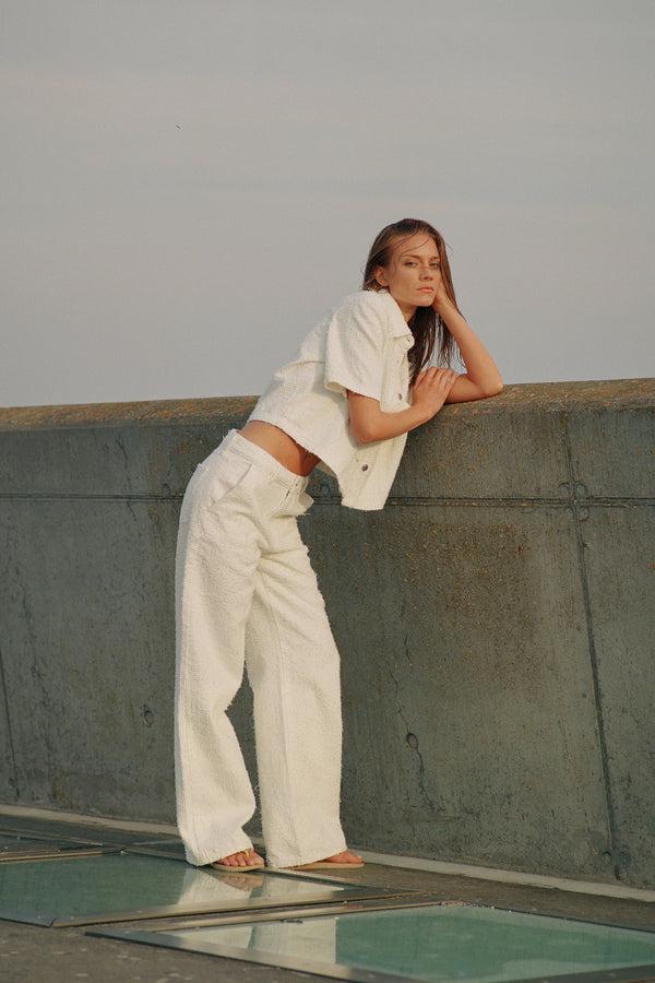 ivy copenhagen IVY-Augusta French Jeans Punch Needle - White