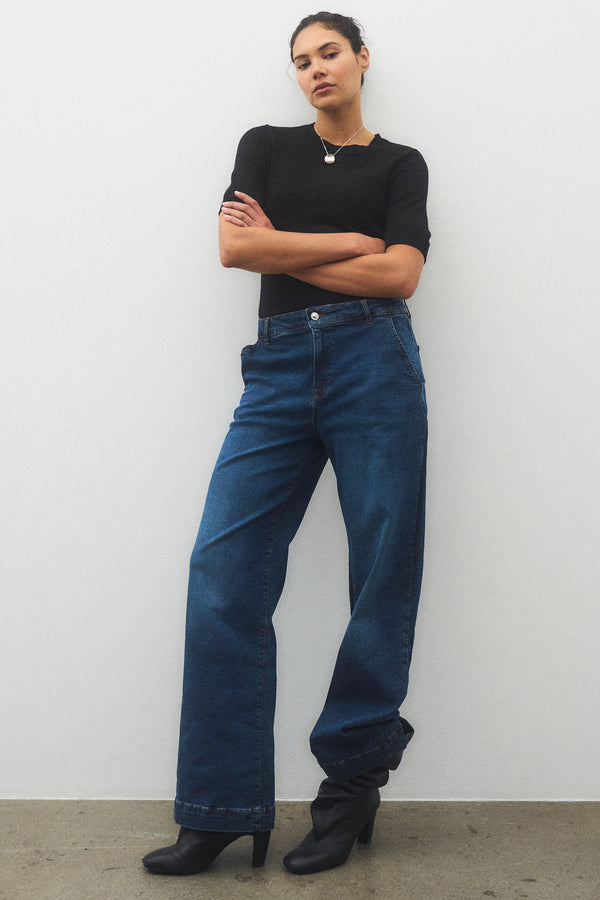 ivy copenhagen IVY-Augusta French Jeans Wash Faro Deep Blue Denim Blue