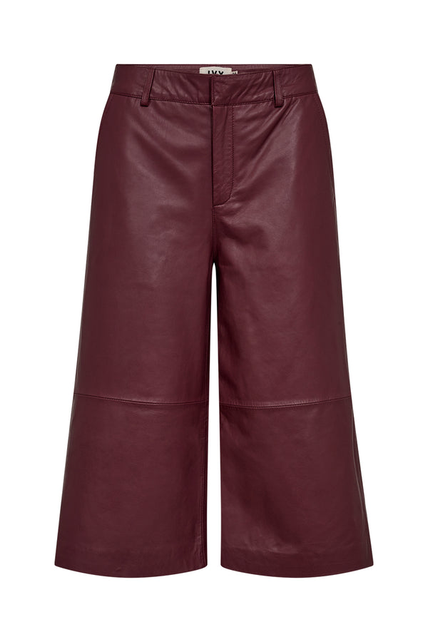 Ivy Copenhagen IVY-Augusta French Leather Culotte - Burgundy