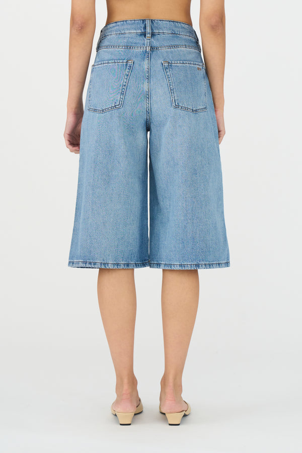 Ivy Copenhagen IVY-Augusta Long Shorts Wash Palencia Denim Blue