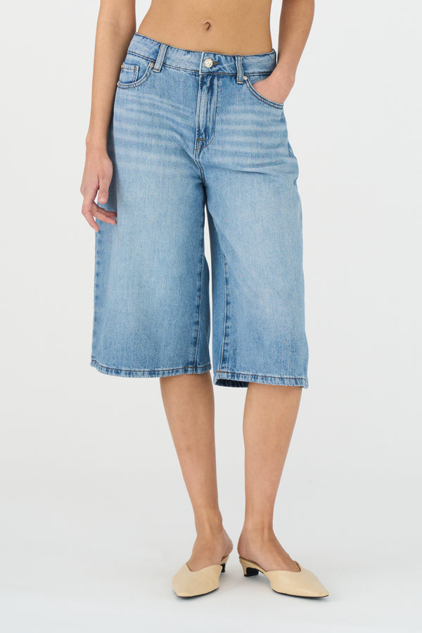 Ivy Copenhagen IVY-Augusta Long Shorts Wash Palencia Denim Blue