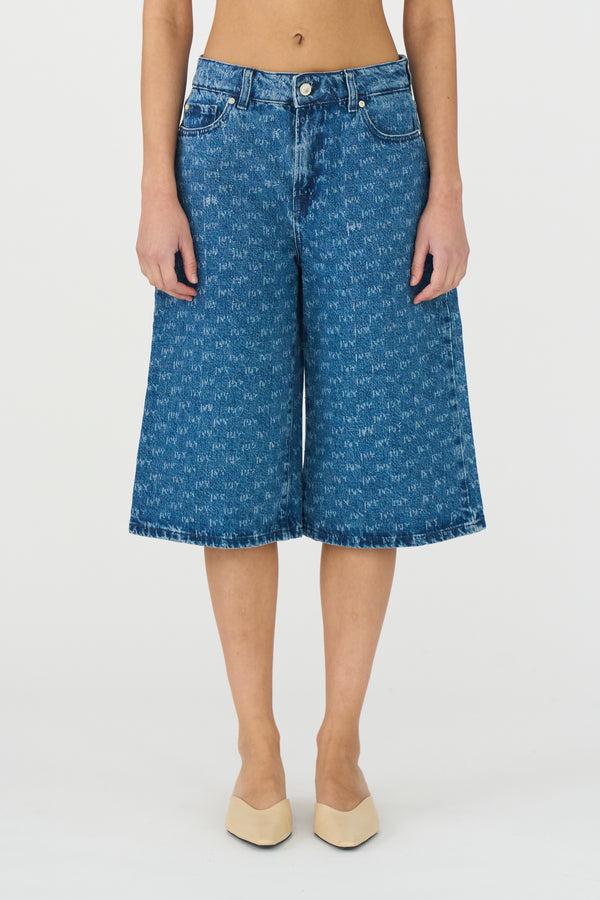 Ivy Copenhagen IVY-Augusta Long Shorts Wash Punch Needle Denim Blue