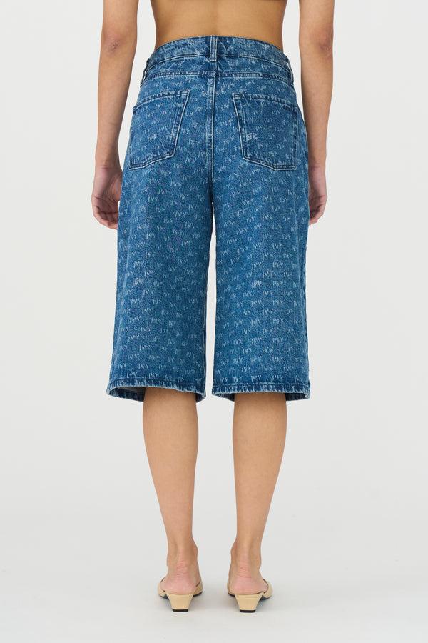 Ivy Copenhagen IVY-Augusta Long Shorts Wash Punch Needle Denim Blue