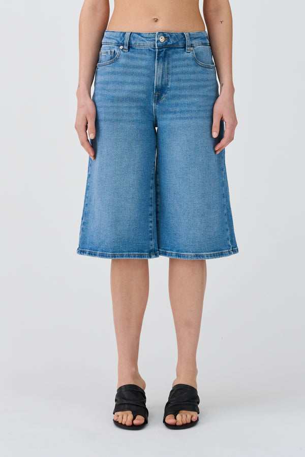 ivy copenhagen IVY-Augusta Long Shorts Wash Vigo Denim Blue