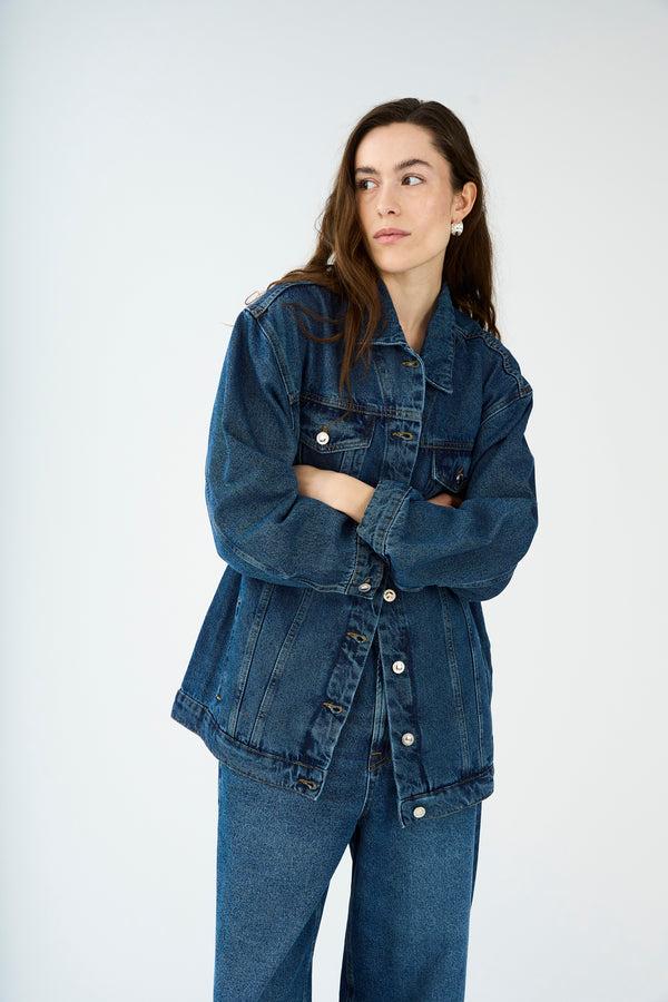 Ivy Copenhagen IVY-Augusta Oversize Jacket Wash Waterford Denim Blue