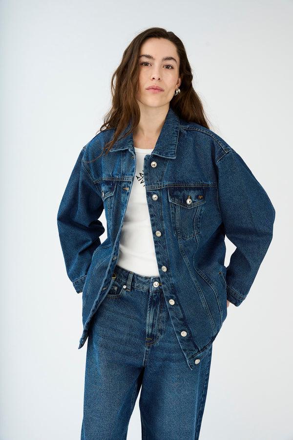 Ivy Copenhagen IVY-Augusta Oversize Jacket Wash Waterford Denim Blue