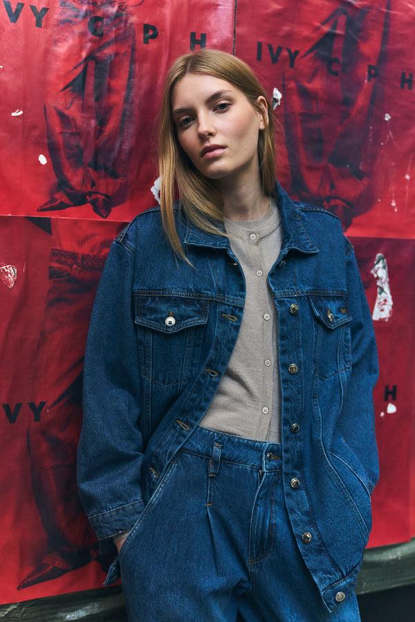 ivy copenhagen IVY-Augusta Oversize Jacket Wash Waterford Denim Blue