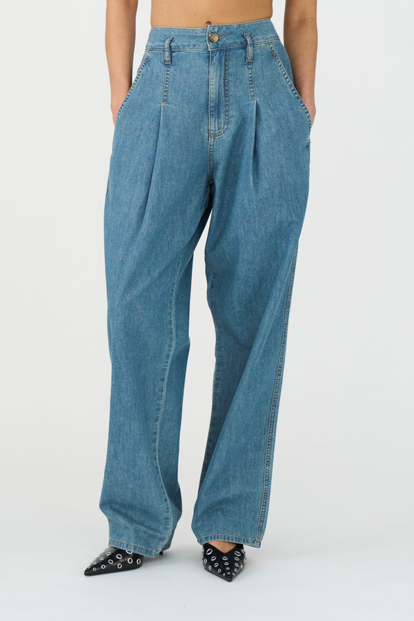 Ivy Copenhagen IVY-Boa Pleat Jeans Wash Bristol Denim Blue