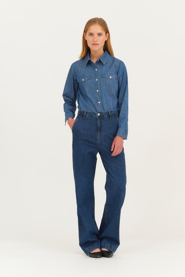 ivy copenhagen IVY-Brooke French Jeans Wash Middark Nottingham Denim Blue