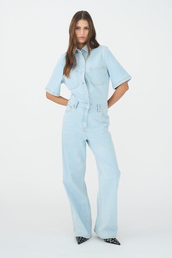ivy copenhagen IVY-Brooke SS Jumpsuit Wash Wembley Denim Blue