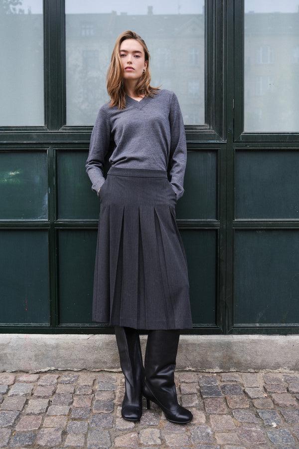 ivy copenhagen IVY-Andrea Pleat Skirt - Grey