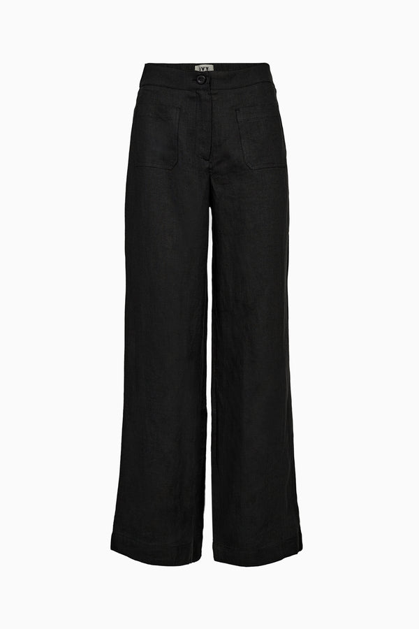 Ivy Copenhagen IVY-Augusta 70's Linen Pant - Black