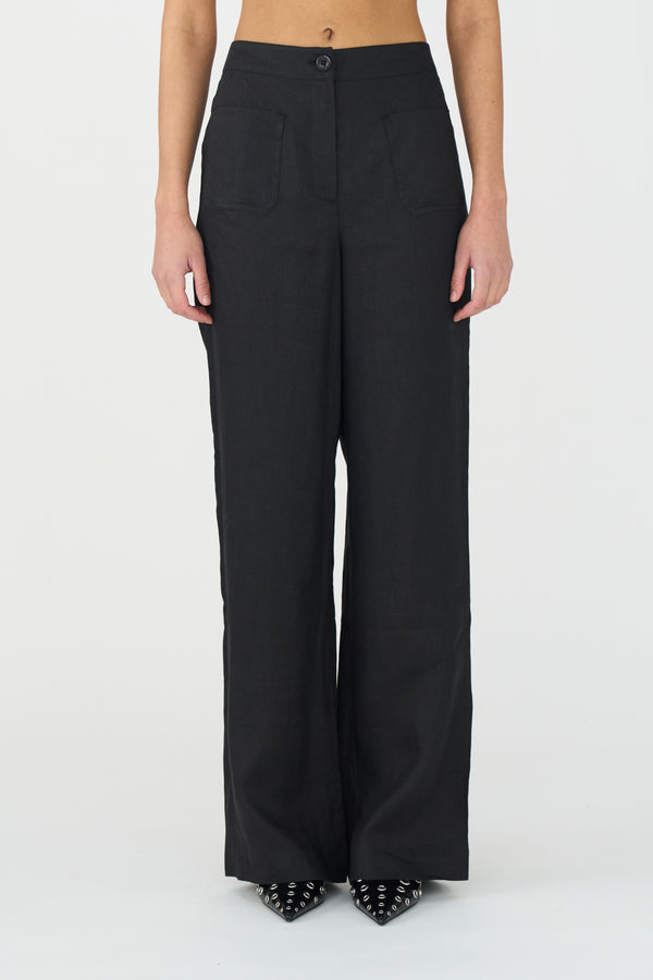 ivy copenhagen IVY-Augusta 70's Linen Pant - Black