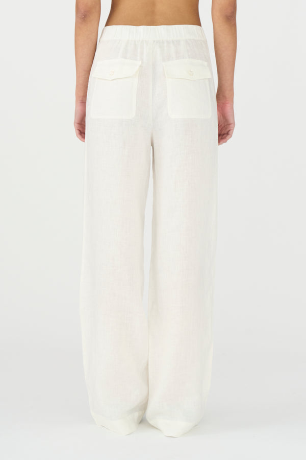 Ivy Copenhagen IVY-Augusta 70's Linen Pant - Ecru