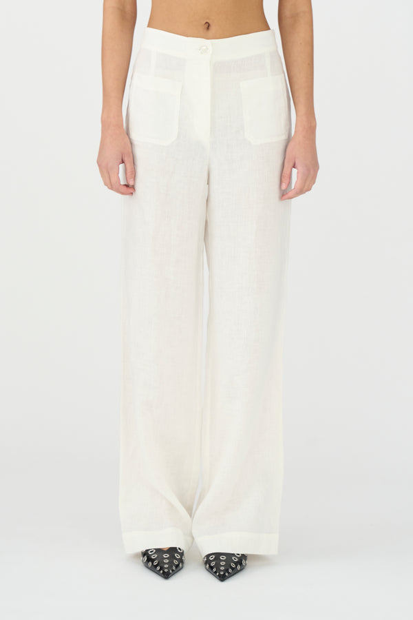 ivy copenhagen IVY-Augusta 70's Linen Pant - Ecru
