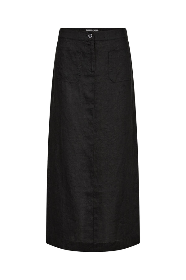 Ivy Copenhagen IVY-Augusta 70's Linen Skirt - Black
